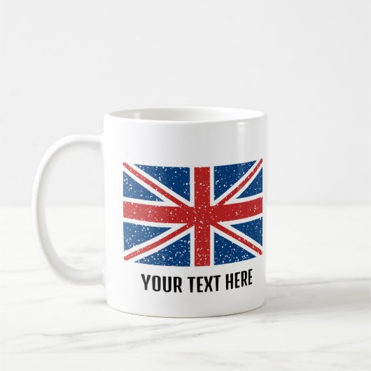 Custom Trendy Britse vlag Koffiemok (Links)