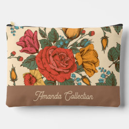 Custom trendy classic botanical pattern Brown Etui