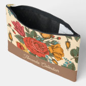 Custom trendy classic botanical pattern Brown Etui (Open)