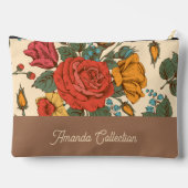 Custom trendy classic botanical pattern Brown Etui (Achterkant)