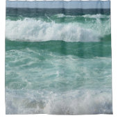 Custom Trendy Elegant Modern Waves Sjabloon Douchegordijn (Voorkant)