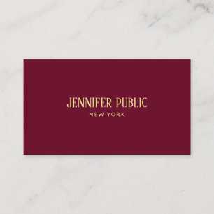 Custom Trendy Elegant Ruby Rood & Goud Luxe Visitekaartje