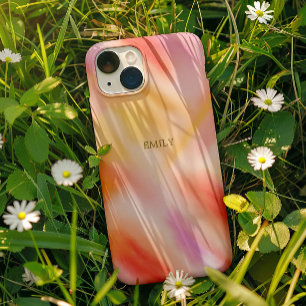 Custom Trendy Mode Lichtroze Gele Tie Dye iPhone 16 Pro Hoesje