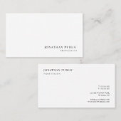 Custom Trendy Modern Elegant Simple Professional Visitekaartje (Voorkant / Achterkant)