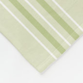 Custom trendy pastel retro pattern stripes Green Fleece Deken (Hoek)