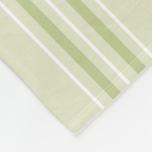 Custom trendy pastel retro pattern stripes Green Fleece Deken (Hoek)