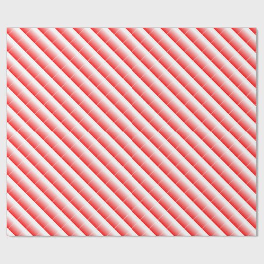 Custom trendy rood en wit kerstcadeau cadeaupapier (Vlak)