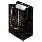 Custom Tribal Geometric Pattern Gift Bag Medium Cadeauzakje (Voorkant Gekanteld)