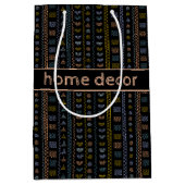Custom Tribal Geometric Pattern Gift Bag Medium Cadeauzakje (Voorkant)