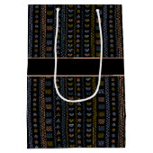 Custom Tribal Geometric Pattern Gift Bag Medium Cadeauzakje (Achterkant)