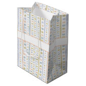Custom Tribal Geometric Pattern Gift Bag Medium Cadeauzakje (Achterkant Gekanteld)