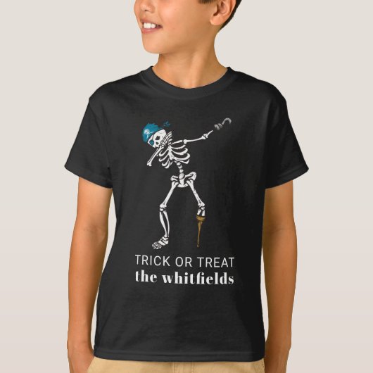 Custom Trick or treat Halloween Dabbing Pirate T-shirt (Voorkant)