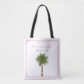 Custom Tropical Bachelorette Party Favor Tote Bag (Voorkant)