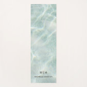 Custom Tropical Beach Zee Waves Monogram Yogamat (Voorkant)