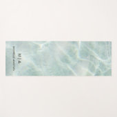 Custom Tropical Beach Zee Waves Monogram Yogamat (Voorkant (horizontaal))