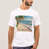 Custom Tropical Christmas Family T-Shirt  (Voorkant)