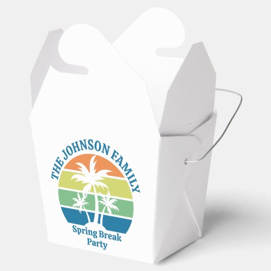 Custom Tropical Island Party Palm Trees Fortune Bedankdoosjes (Geopend)