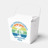 Custom Tropical Island Party Palm Trees Fortune Bedankdoosjes (Voorkant Zijde)