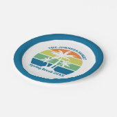 Custom Tropical Island Party Palmbomen Papieren Bordje (Gekanteld)