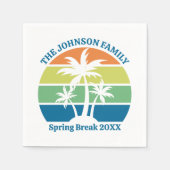 Custom Tropical Island Party Palmbomen Servet (Voorkant)