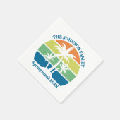 Custom Tropical Island Party Palmbomen Servet (Hoek)