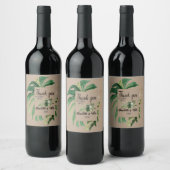 Custom Tropical Leaf Wedding Bedankt Favors Wijn Etiket (Flessen)