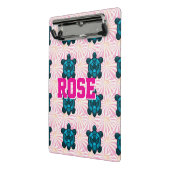 Custom Tropical Turtle Floral Pattern Seamless  Mini Klembord (Angled2)