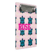 Custom Tropical Turtle Floral Pattern Seamless  Mini Klembord (Schuin)