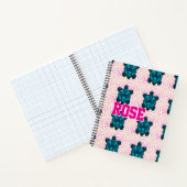 Custom Tropical Turtle Floral Pattern Seamless  Notitieboek (Binnen)