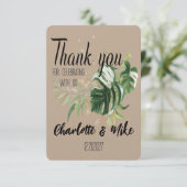 Custom Tropical Wedding Bedankt Favoriete Gift Kaa (Staand voorkant)