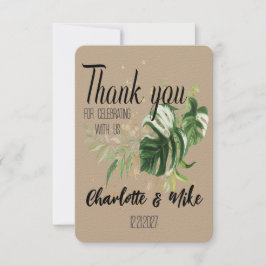Custom Tropical Wedding Bedankt Favoriete Gift Kaa