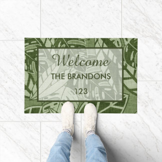 Custom Tropical Welcome Mat