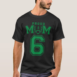 Custom Trots Football Mom Nummer 6 G Gepersonalise T-shirt