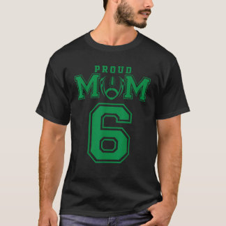 Custom Trots Football Mom Nummer 6 G Gepersonalise T-shirt