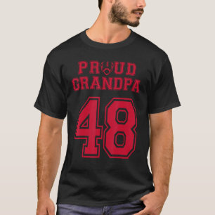 Custom Trots Football Opa Nummer 48 R Persoonlijk T-shirt
