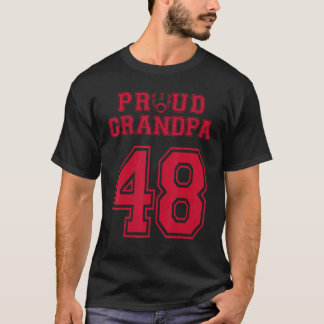 Custom Trots Football Opa Nummer 48 R Persoonlijk T-shirt