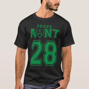 Custom Trots Football Tante Nummer 28 G Personalis T-shirt