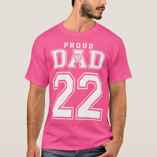 Custom Trots Volleybal Pap Nummer 22 Gepersonalise T-shirt