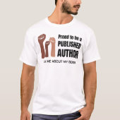 Custom Trots Zwart Melanine Boek Auteur T-shirt (Voorkant)