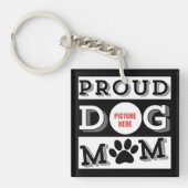 Custom Trotse Hond Mama Pet Lover Sleutelhanger (voorkant)