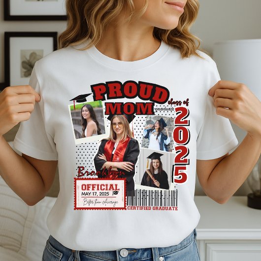 Custom Trotse Moeder van de Klasse van 2025 Afstud Tri-Blend Shirt
