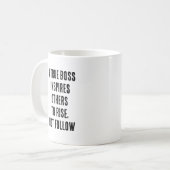 Custom True Boss Koffiemok (Voorkant links)