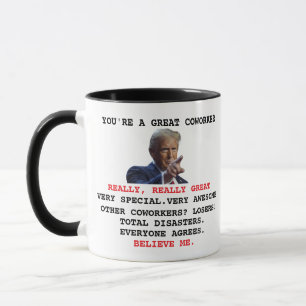 Custom Trump collega, collega-vriend van het werk Mok