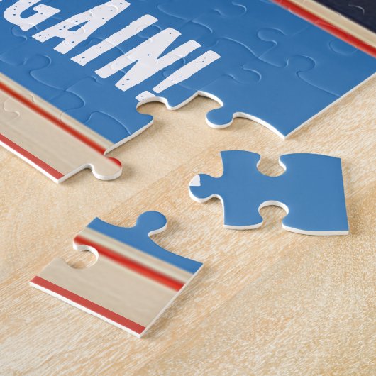 Custom Trump Grappige Bericht voor Happy 50th Birt Legpuzzel (Zijkant)