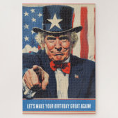 Custom Trump Grappige Bericht voor Happy 50th Birt Legpuzzel (Verticaal)
