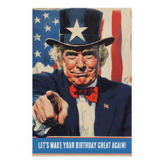 Custom Trump Grappige Bericht voor Happy 50th Birt Perfect Poster