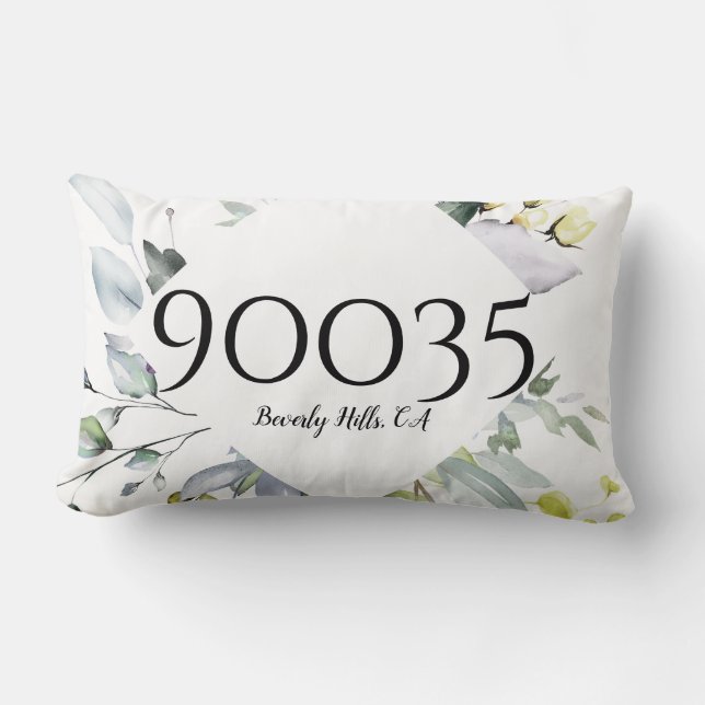 Custom Tuin Groene Stad Staat Zip Lumbaal Kussen (Voorkant)