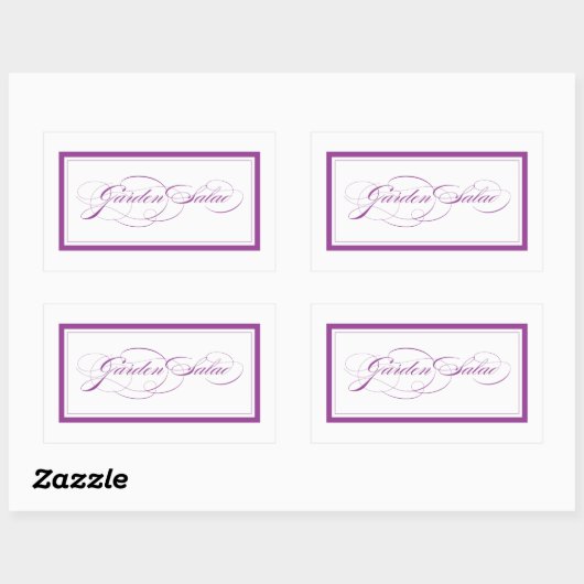 Custom_tuin salade rechthoekige sticker (Vel)