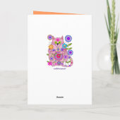 Custom Tulip & Text Birthday Card Kaart (Achterkant)
