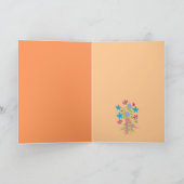 Custom Tulip & Text Birthday Card Kaart (Binnen)